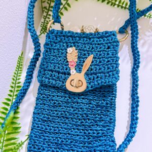 Swiss Phone Bag Sapphire Blue - Front View