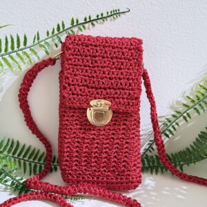 Swiss Phone Bag Ruby Red - Front View