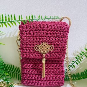 Swiss Phone Bag Berry Rose - Front View