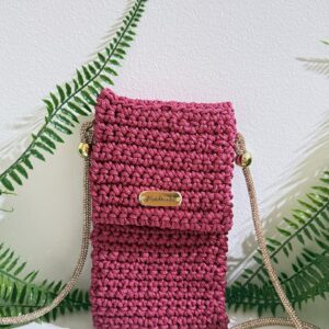 Swiss Phone Bag Rosewood Pink - Front View