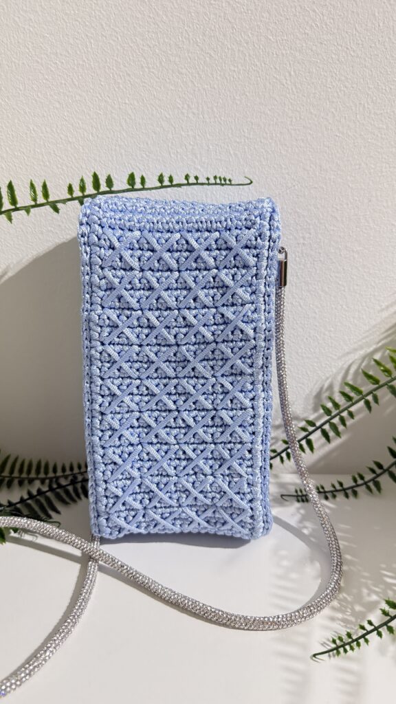 Swiss Phone Bag Powder Blue - Behind View